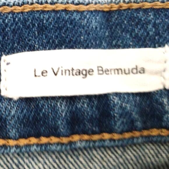 FRAME Le Vintage Bermuda Shorts Raw Hem Sz 27 Summer Casual Vacation - Picture 5 of 15